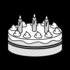 Coloring page Candles - img 16350.