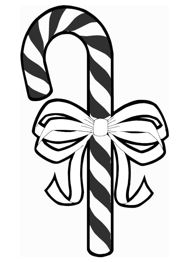 Coloring Page candy cane bow - free printable coloring pages - Img 20309
