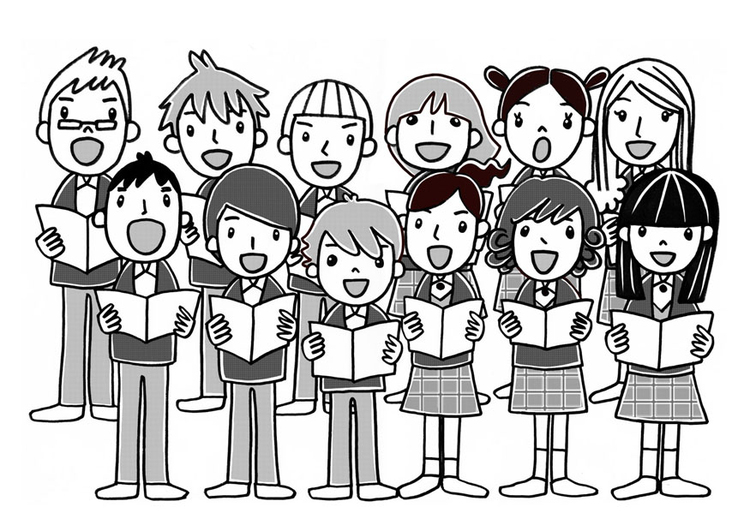 singing in church coloring pages