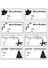 Coloring page christmas gift cards