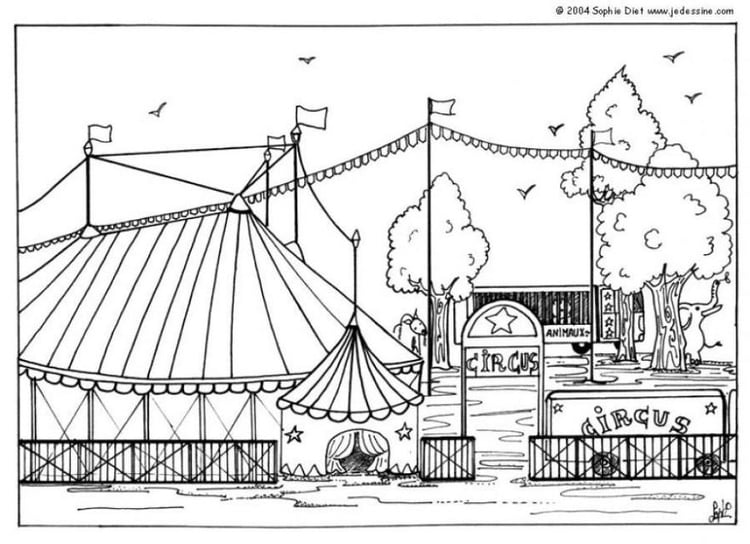 Coloring Page circus - free printable coloring pages - Img 6434