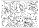Coloring page cleansing the temple