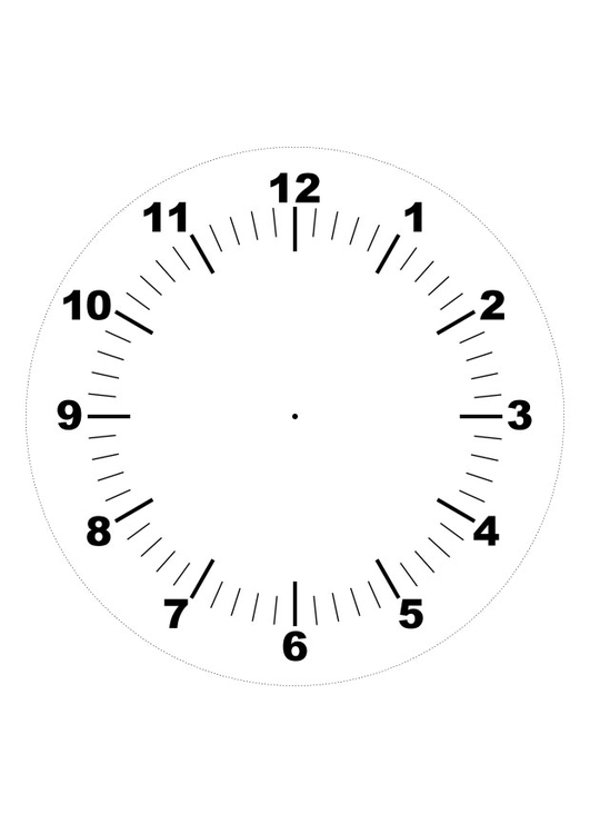 Coloring page clock