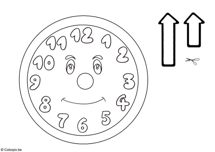 Coloring Page clock - free printable coloring pages - Img 5761
