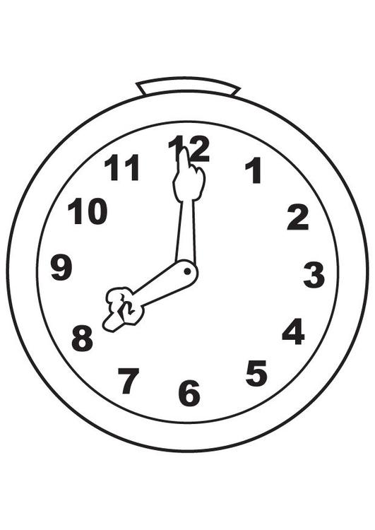 clock coloring page