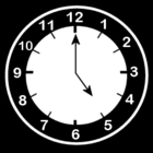 Coloring pages clock says five o'clock