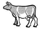 Coloring page cow