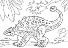 Coloring page dinosaur - ankylosaurus