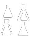 Coloring pages Erlenmeyer flasks