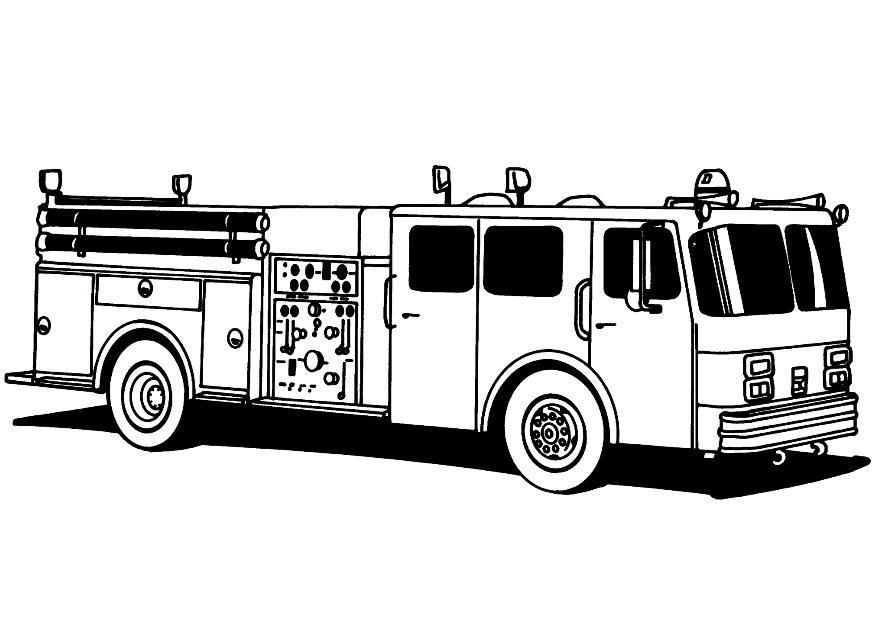 Giant Fire Station Coloring Poster/Instant Download