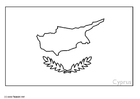 Coloring pages flag Cyprus