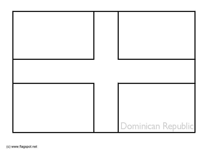 Coloring Page flag Dominican Republic - free printable coloring pages ...