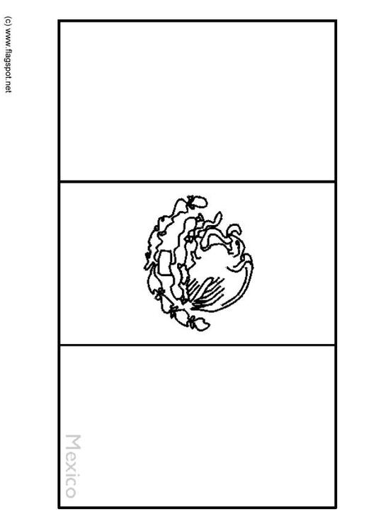 Coloring Page flag Mexico - free printable coloring pages - Img 6337