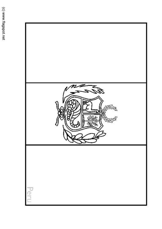 Coloring Page flag Peru - free printable coloring pages - Img 6360
