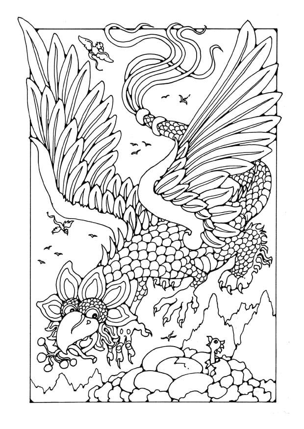 Coloring Page Flying Dragon Free Printable Coloring Pages Img 25601