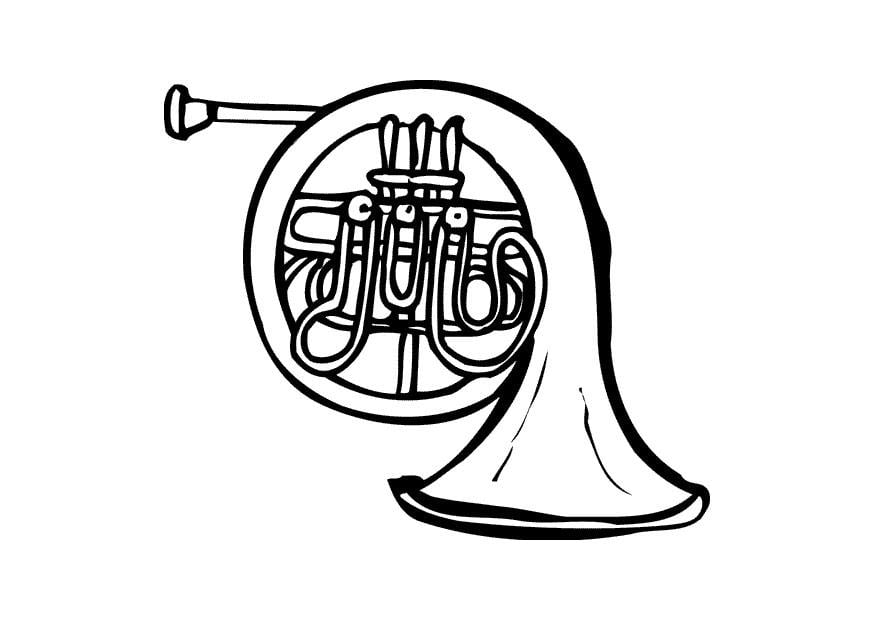 Coloring page french horn - img 9585.