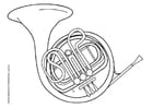 Coloring page french horn