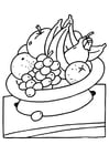 Coloring page fruits