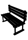 Coloring pages garden bench