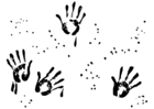 Coloring page hand prints