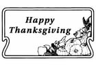 Coloring page Happy Thanksgiving