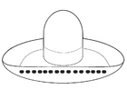 Coloring pages hat - sombrero