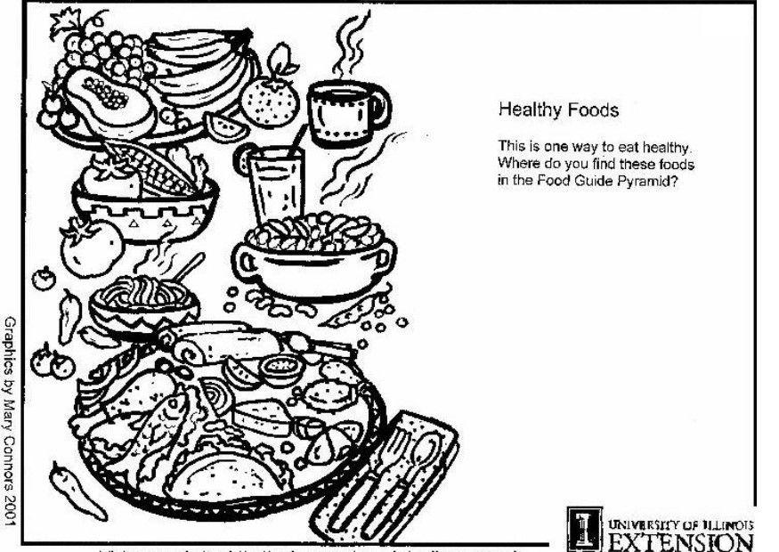 eating healthy for kids coloring pages