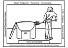 Coloring page home composting container