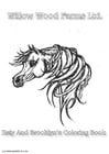 Coloring page horse farm