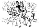 Coloring page Horse Riding