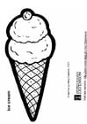 Coloring page ice cream