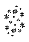 Coloring pages ice-crystals