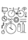 Coloring pages icons - bicycle