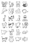 Coloring page icons for toddlers