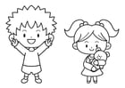 Coloring page infant and toddler