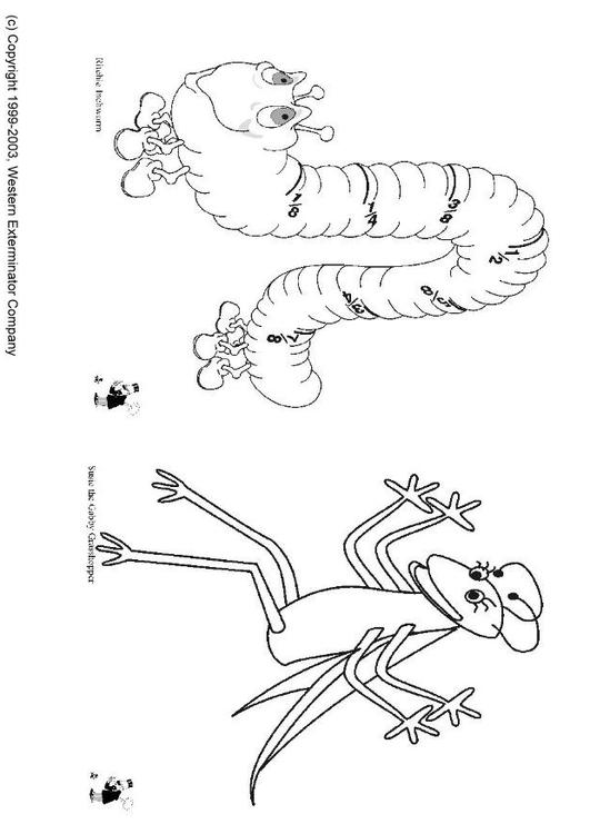 inchworm coloring page