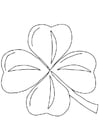 Coloring page Irish clover - Shamrock