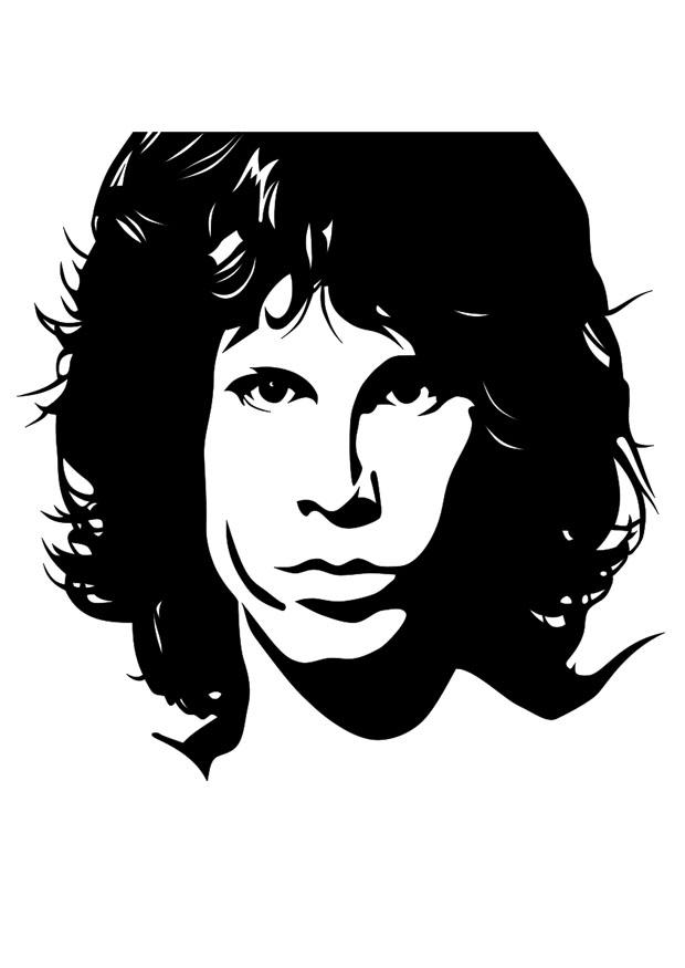 Desenho de Jim Morrison para colorir  Desenhos para colorir e imprimir  gratis