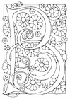 Coloring pages letter - B
