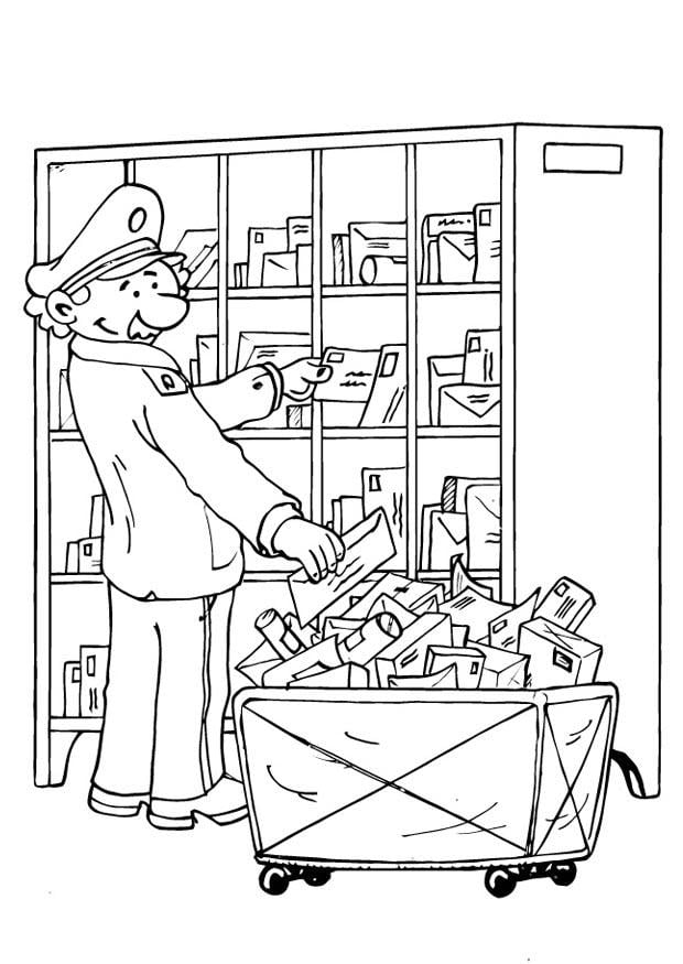post office mailbox coloring pages