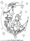 Coloring pages little elf 2