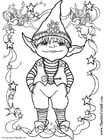 Coloring pages little elf