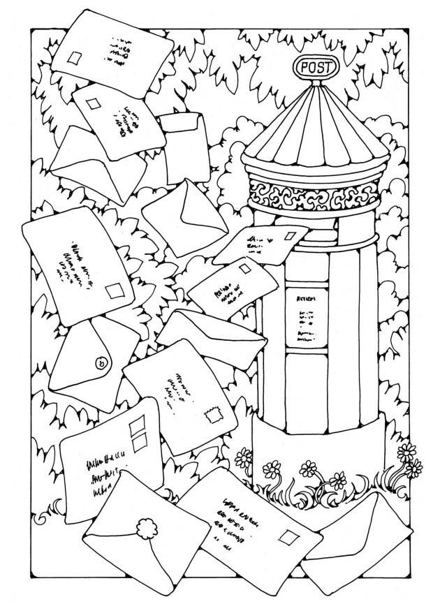 post office coloring page