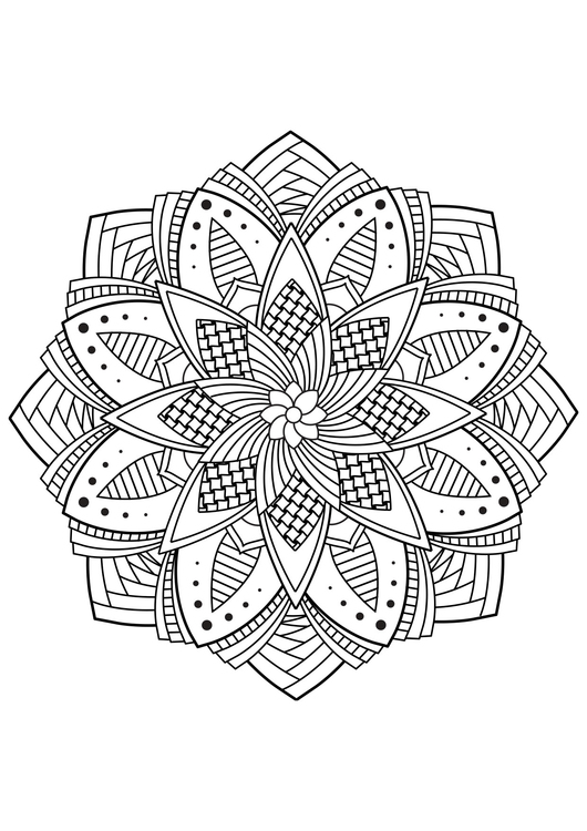 Coloring page mandala flower