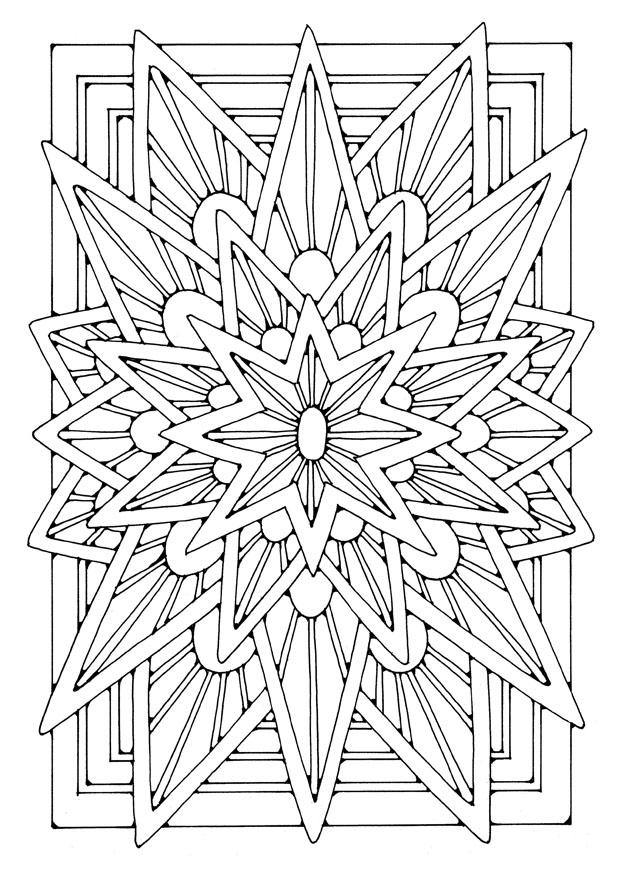 Coloring Page mandala - star - free printable coloring pages - Img 21906