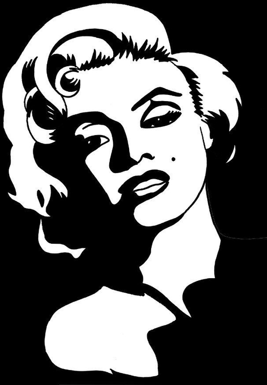 Coloring page Marilyn Monroe - img 5666.