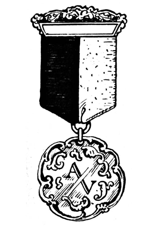 Coloring Page medal - free printable coloring pages