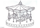 Coloring pages merry go round