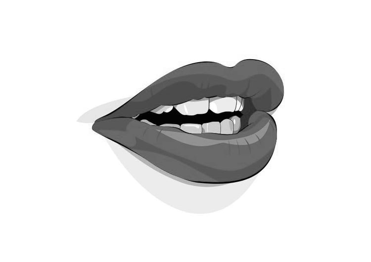 mouth coloring page