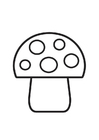 Coloring page Mushroom with spots